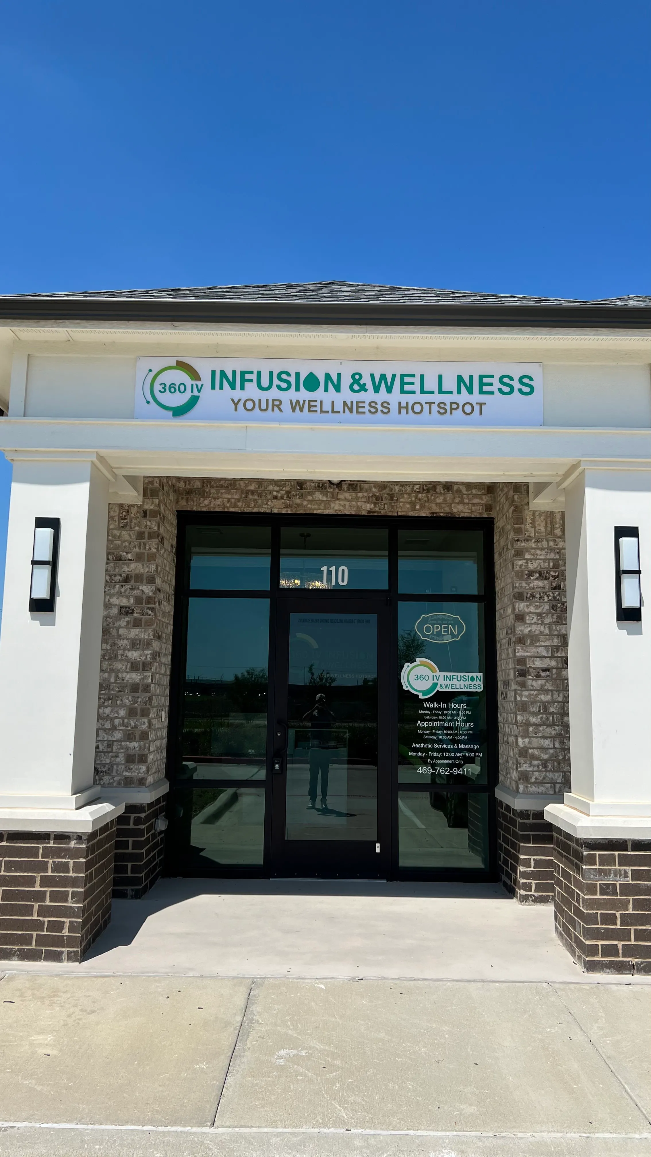 360 IV Infusion and Wellness boutique storefront in Prosper, TX