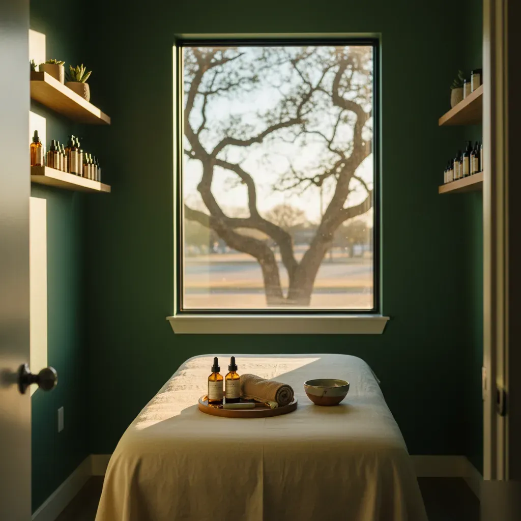 Prepared acne clarifying facial treatment room at 360 IV Infusion and Wellness in Prosper TX