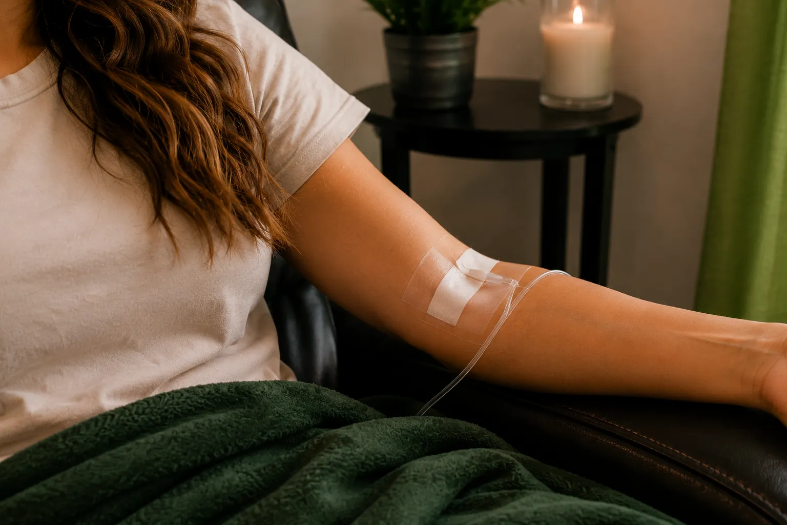 Biotin injection session in Prosper TX at 360 IV Infusion and Wellness private wellness suite