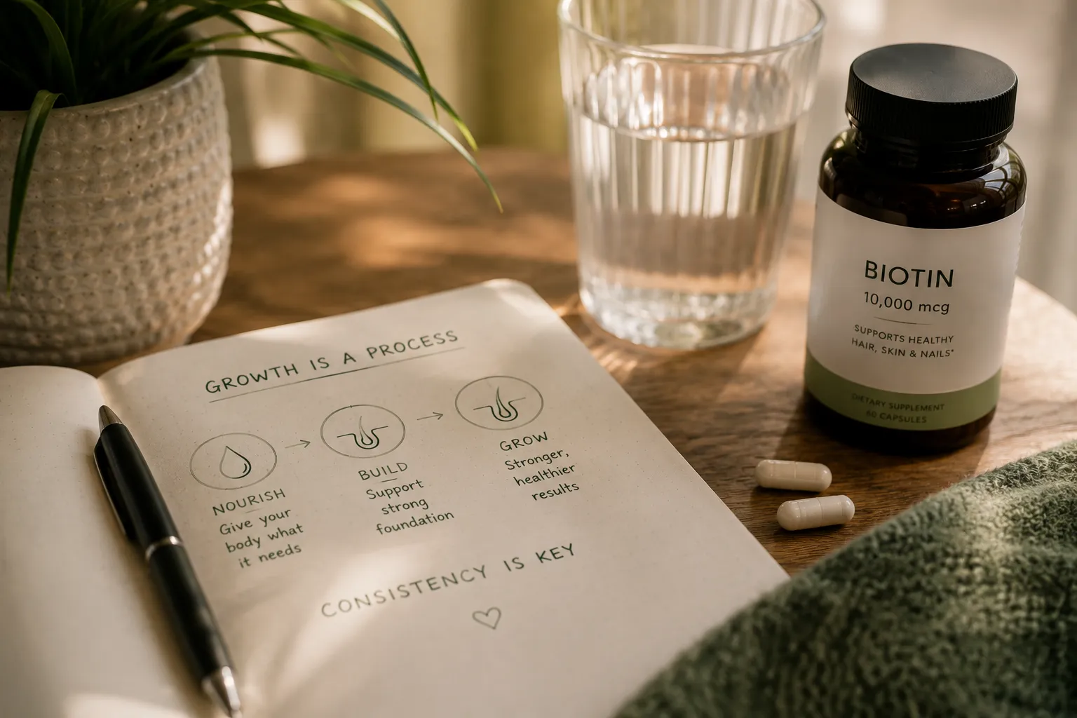 What biotin builds — keratin for hair, nails, and skin at 360 IV Prosper TX