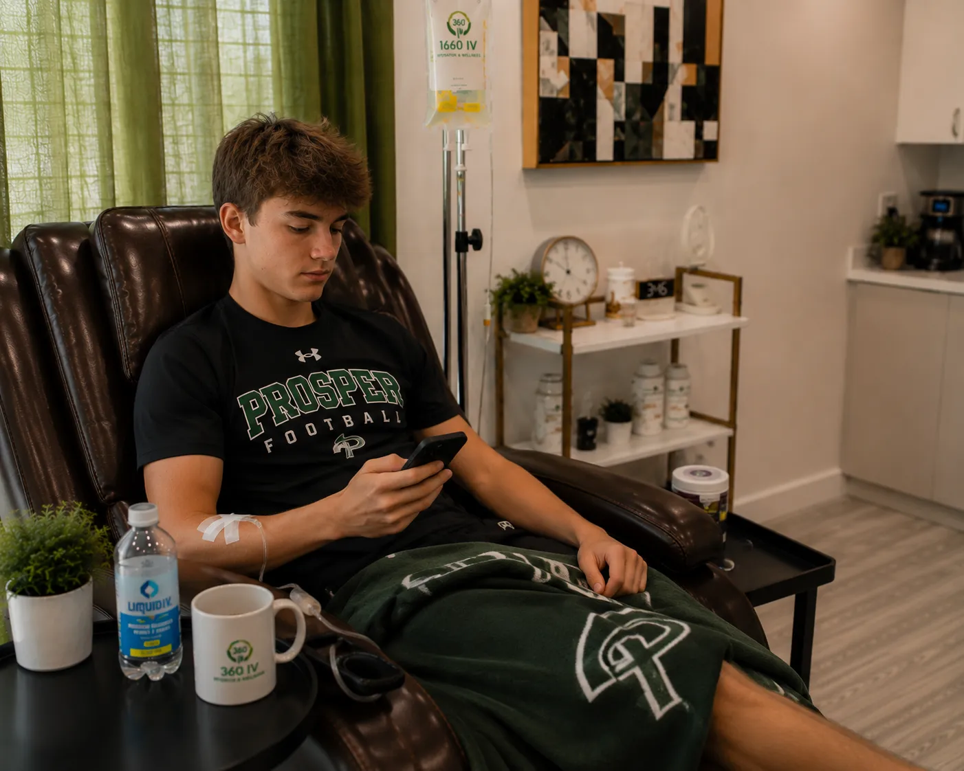 Immune support IV therapy for flu season near Prosper ISD Children's Health Stadium