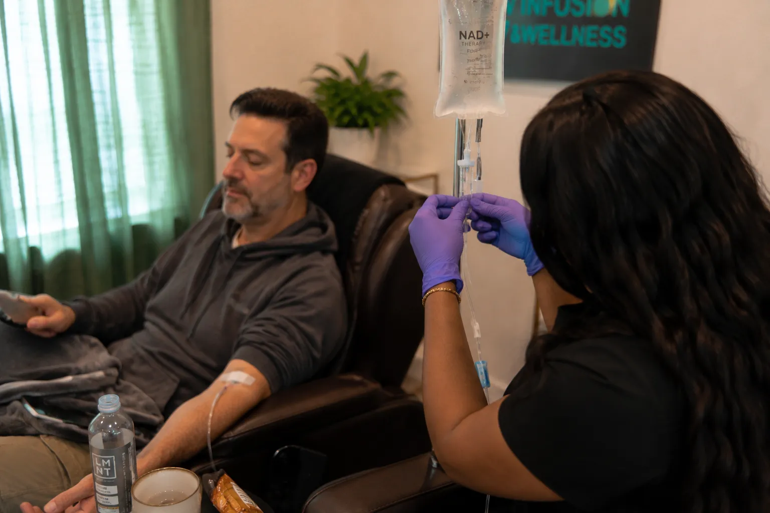 NAD+ therapy infusion at 360 IV Infusion and Wellness in Prosper TX