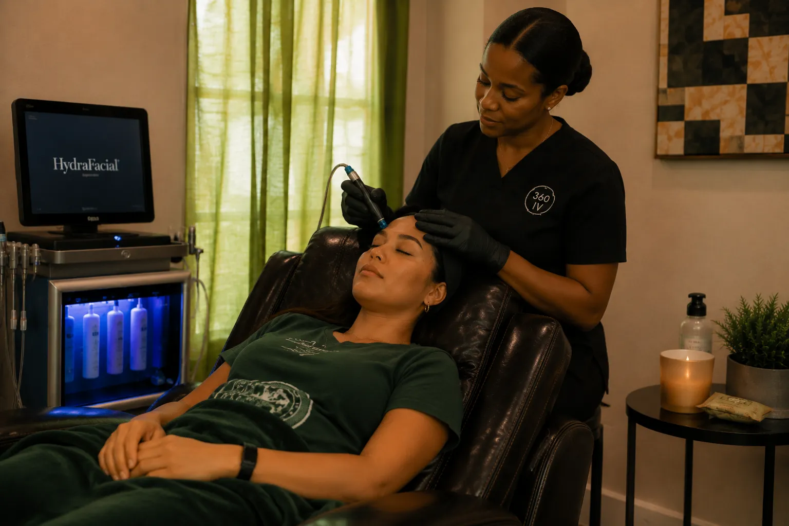 HydraFacial treatment for families near Old Celina Park at 360 IV Infusion and Wellness