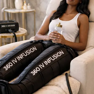 compression therapy session at 360 IV Infusion and Wellness Prosper TX