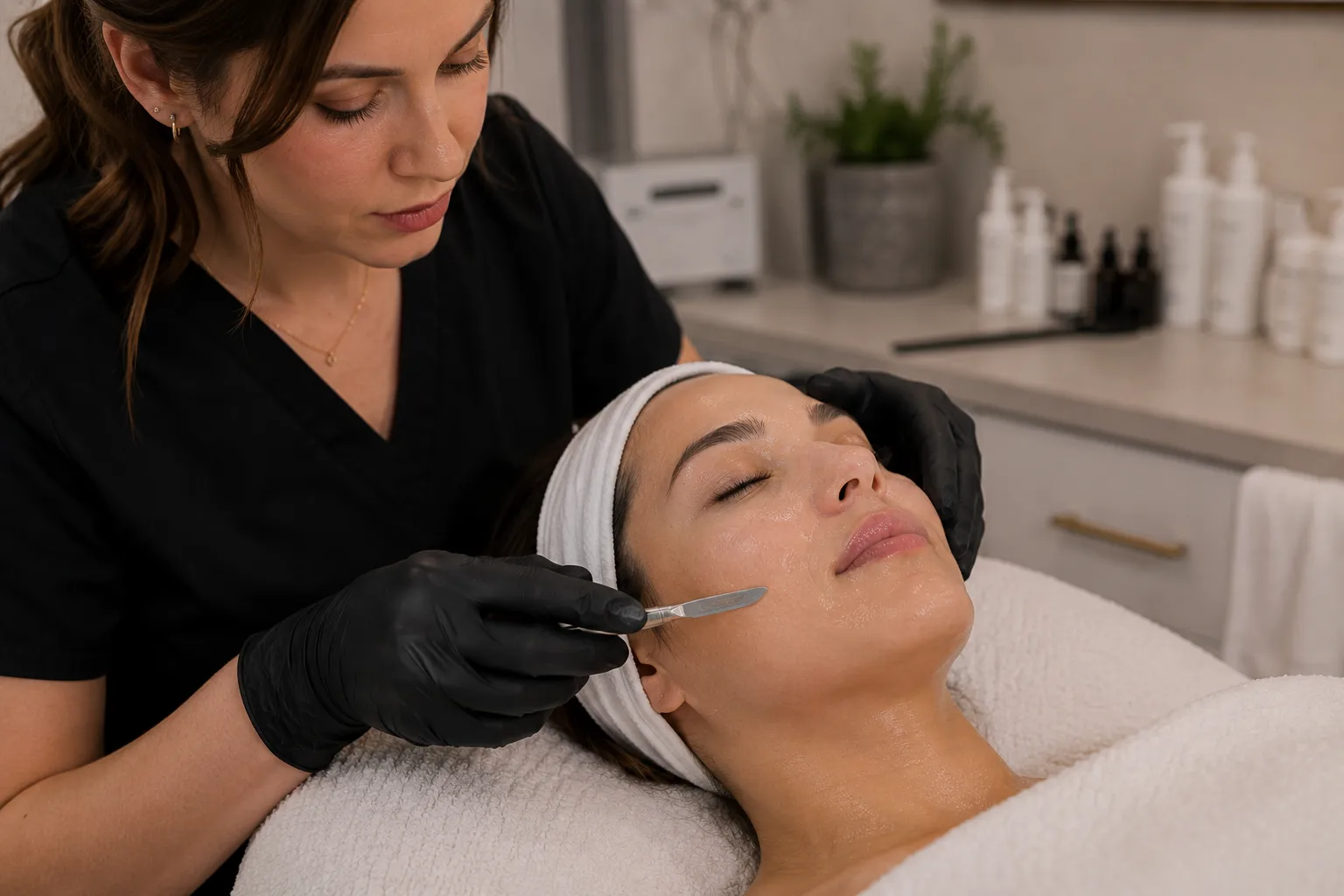 Dermaplaning service at 360 IV Infusion and Wellness skin care clinic in Prosper TX