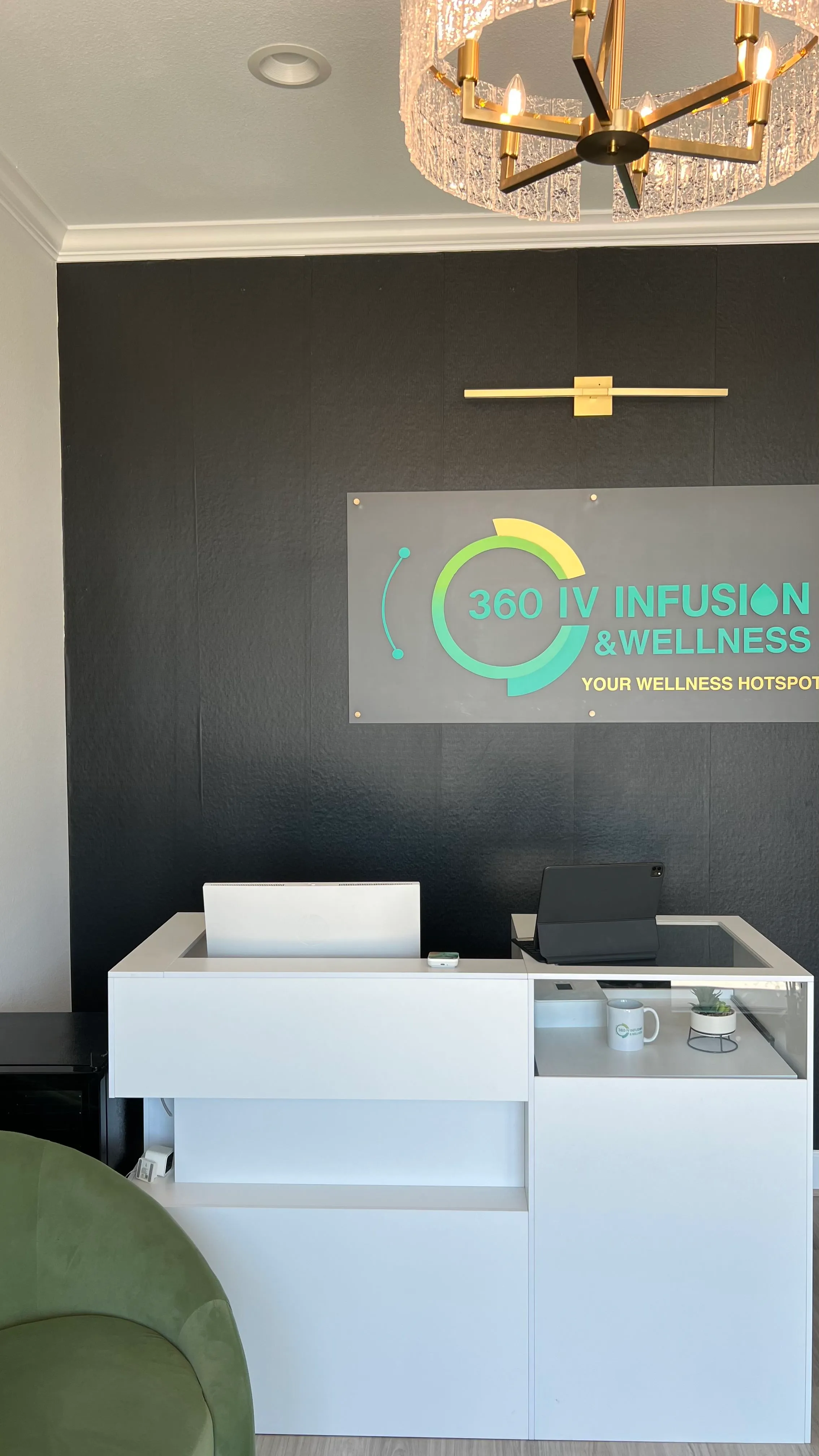 Inside the 360 IV Infusion and Wellness studio on Prosper Trail — private wellness suite